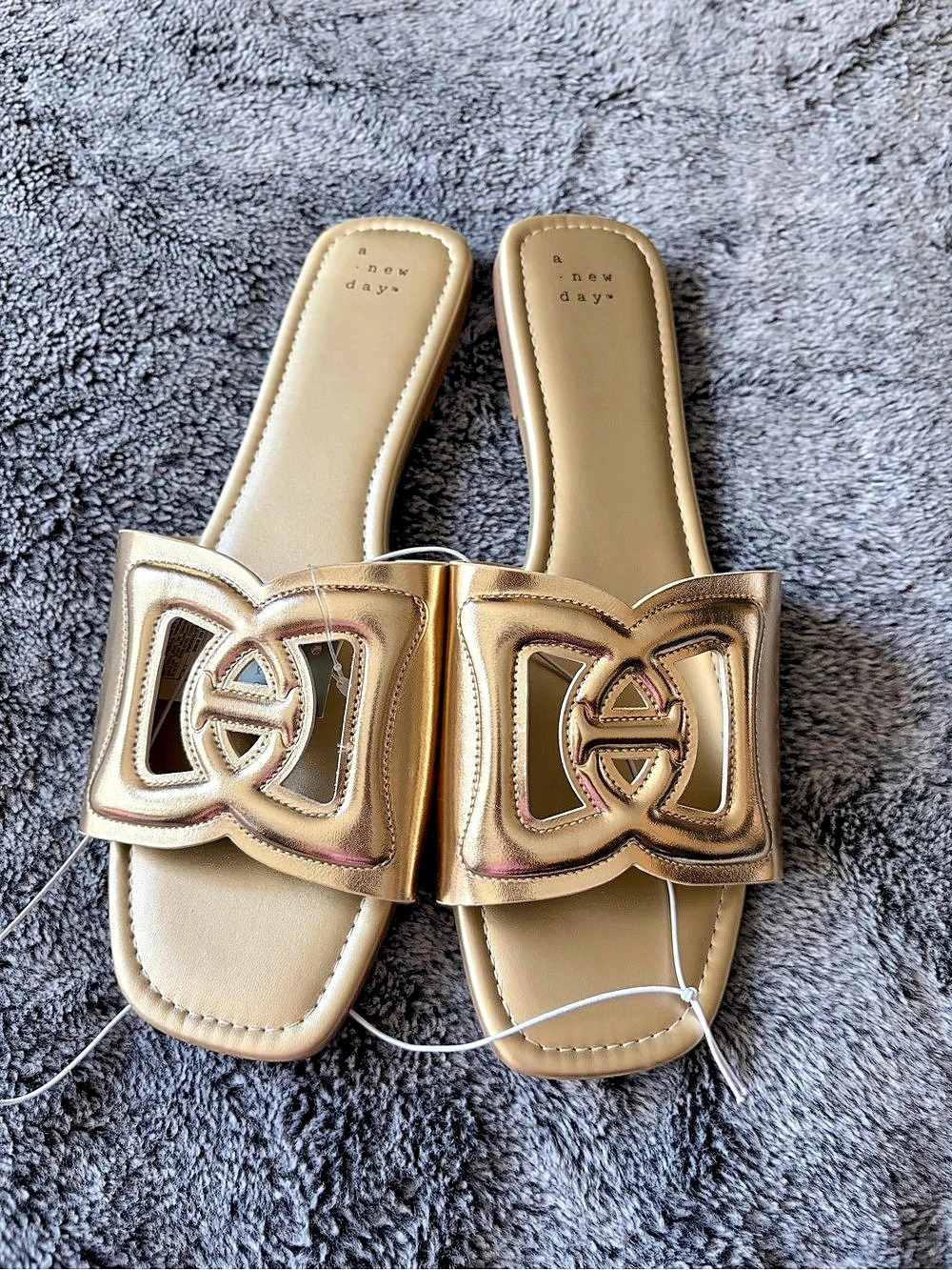 A New Day Target A New Day Gold Slide Sandals Gold Slide Sandals